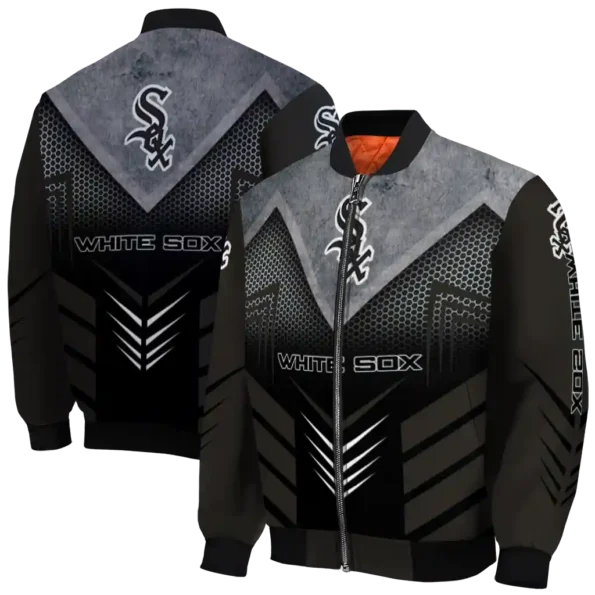 chicago white sox arrow layer black bomber jacket fashion forward