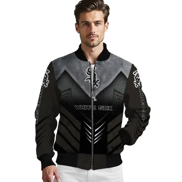 chicago white sox arrow layer black bomber jacket high quality