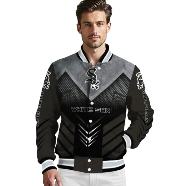 chicago white sox arrow layer black varsity jacket high quality