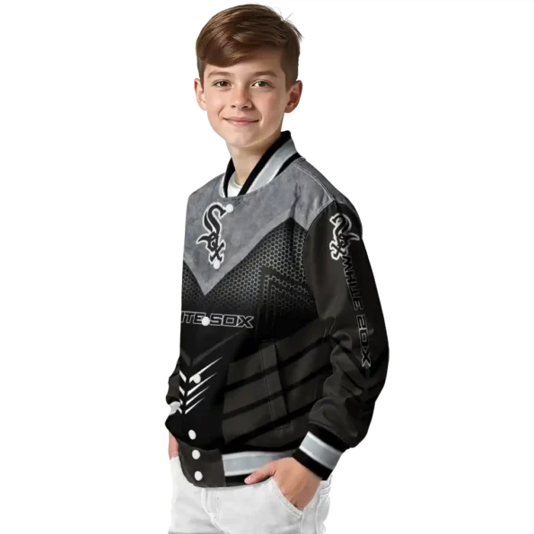 chicago white sox arrow layer black varsity jacket trendy