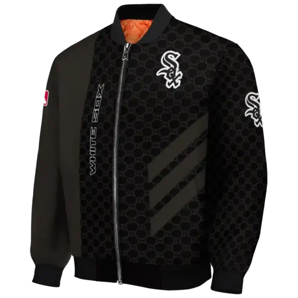 chicago white sox triple side stripes black bomber jacket best selling
