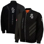 chicago white sox triple side stripes black bomber jacket best selling