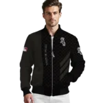 chicago white sox triple side stripes black bomber jacket best selling