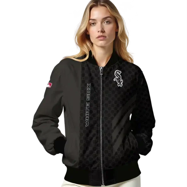 chicago white sox triple side stripes black bomber jacket latest model