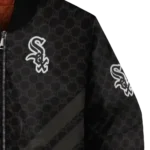 chicago white sox triple side stripes black bomber jacket best selling