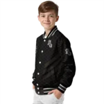 chicago white sox triple side stripes black varsity jacket best selling