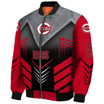 cincinnati reds arrow layer red black bomber jacket best selling