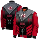cincinnati reds arrow layer red black bomber jacket best selling