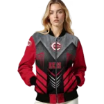 cincinnati reds arrow layer red black bomber jacket best selling