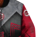 cincinnati reds arrow layer red black bomber jacket best selling