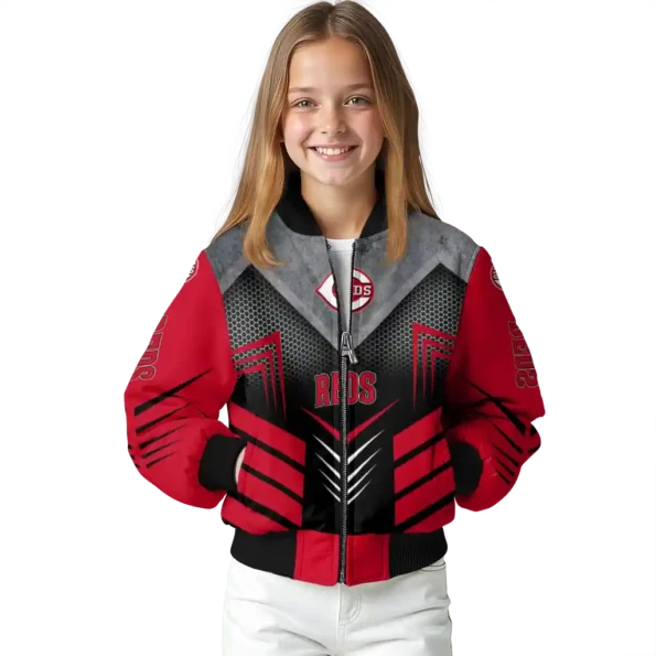 cincinnati reds arrow layer red black bomber jacket top rated