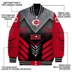 cincinnati reds arrow layer red black varsity jacket best selling