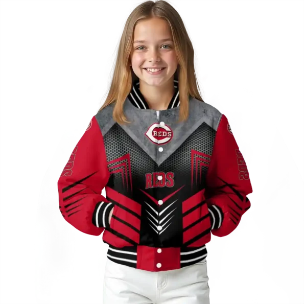 cincinnati reds arrow layer red black varsity jacket top rated