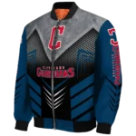 cleveland guardians arrow layer navy blue black bomber jacket best selling