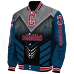 cleveland guardians arrow layer navy blue black varsity jacket best selling