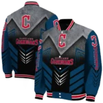 cleveland guardians arrow layer navy blue black varsity jacket best selling