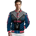 cleveland guardians arrow layer navy blue black varsity jacket best selling