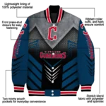 cleveland guardians arrow layer navy blue black varsity jacket best selling