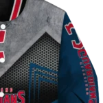 cleveland guardians arrow layer navy blue black varsity jacket best selling