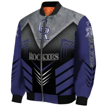 colorado rockies arrow layer blue black bomber jacket best selling