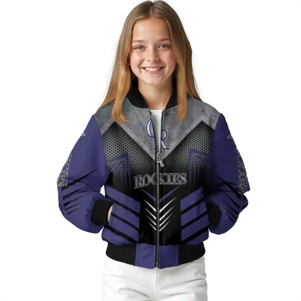 colorado rockies arrow layer blue black bomber jacket top rated