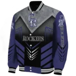 colorado rockies arrow layer blue black varsity jacket best selling