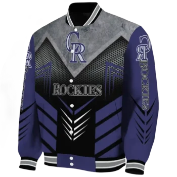colorado rockies arrow layer blue black varsity jacket best selling