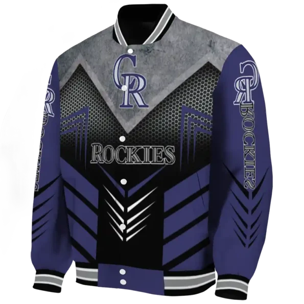 colorado rockies arrow layer blue black varsity jacket best selling