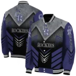 colorado rockies arrow layer blue black varsity jacket best selling