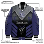 colorado rockies arrow layer blue black varsity jacket best selling