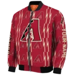 custom arizona diamondbacks bolt stripe red bomber jacket best selling.webp