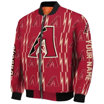 custom arizona diamondbacks bolt stripe red bomber jacket best selling.webp