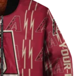 custom arizona diamondbacks bolt stripe red bomber jacket best selling.webp