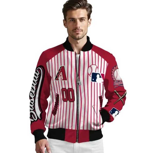 custom arizona diamondbacks eagle baseball red white bomber jacket high quality.webp