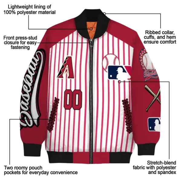 custom arizona diamondbacks eagle baseball red white bomber jacket new arrival.webp