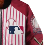 custom arizona diamondbacks eagle baseball red white bomber jacket best selling.webp