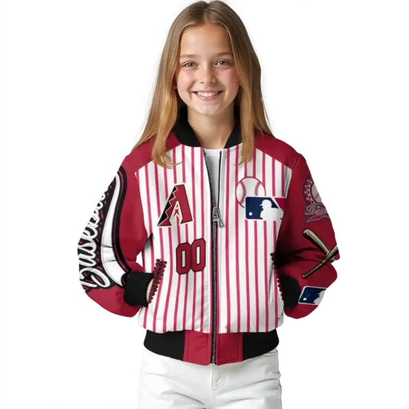 custom arizona diamondbacks eagle baseball red white bomber jacket top rated.webp