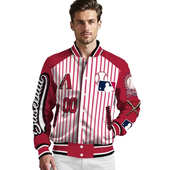custom arizona diamondbacks eagle baseball red white varsity jacket high quality