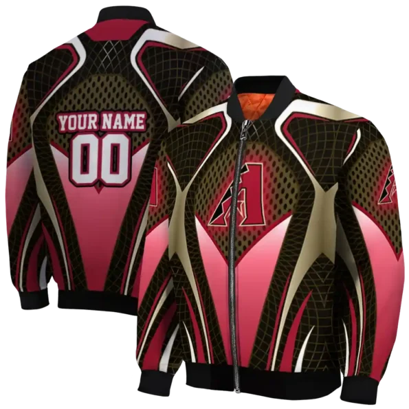 custom arizona diamondbacks mesh chest black crocs black bomber jacket fashion forward.webp