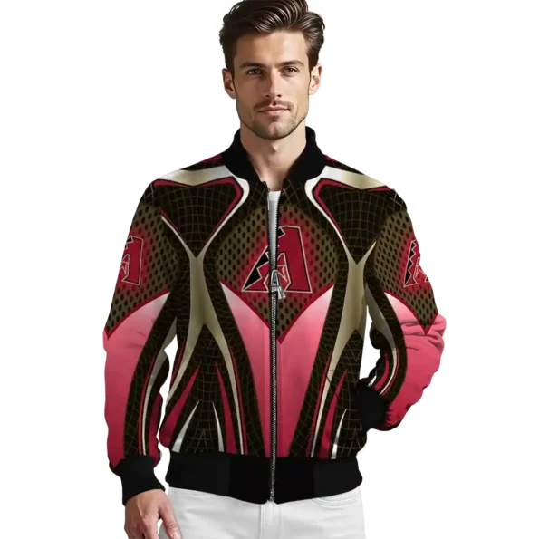 custom arizona diamondbacks mesh chest black crocs black bomber jacket high quality.webp
