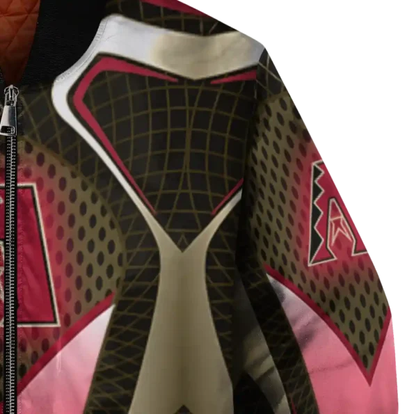 custom arizona diamondbacks mesh chest black crocs black bomber jacket premium grade.webp