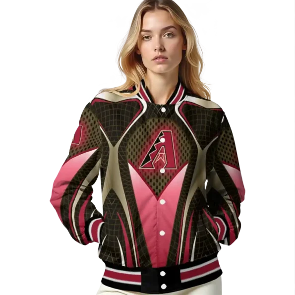 custom arizona diamondbacks mesh chest black crocs black varsity jacket latest model