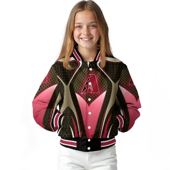 custom arizona diamondbacks mesh chest black crocs black varsity jacket top rated