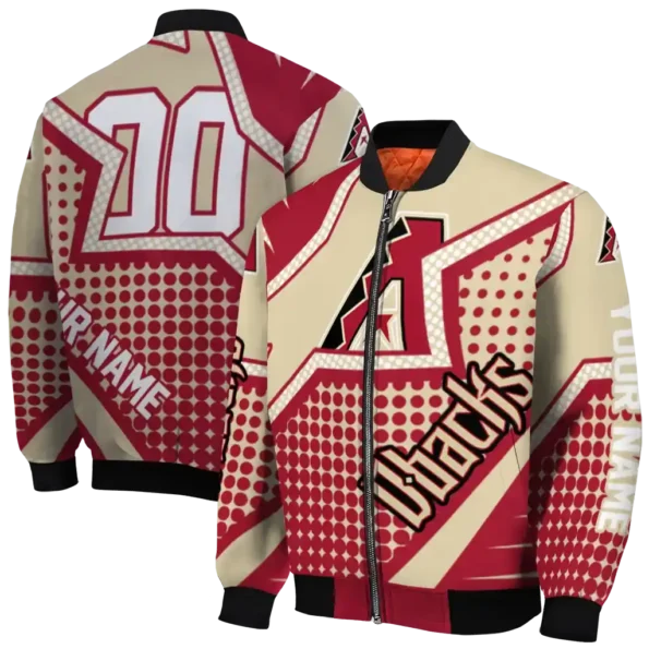 custom arizona diamondbacks star burst red bomber jacket fashion forward.webp