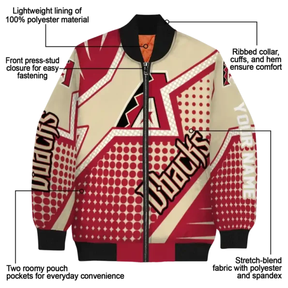 custom arizona diamondbacks star burst red bomber jacket new arrival.webp