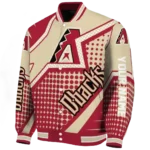 custom arizona diamondbacks star burst red varsity jacket best selling