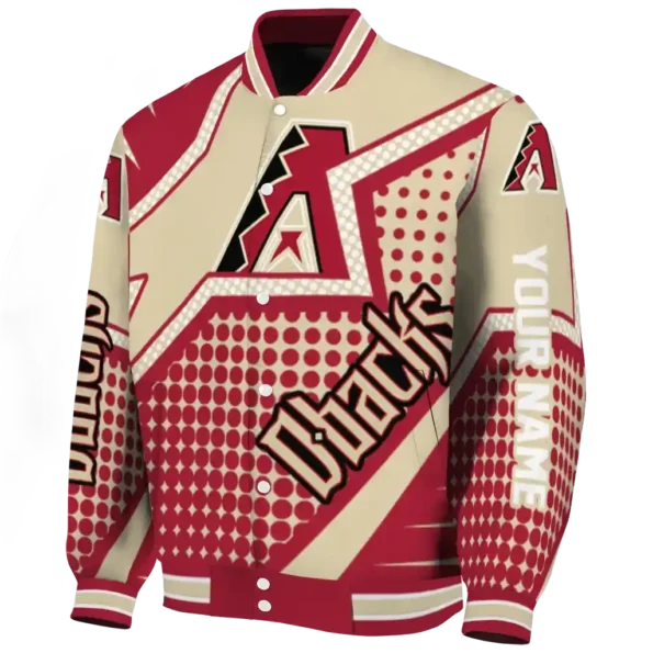custom arizona diamondbacks star burst red varsity jacket best selling