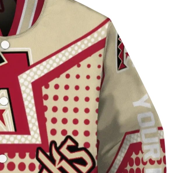 custom arizona diamondbacks star burst red varsity jacket premium grade