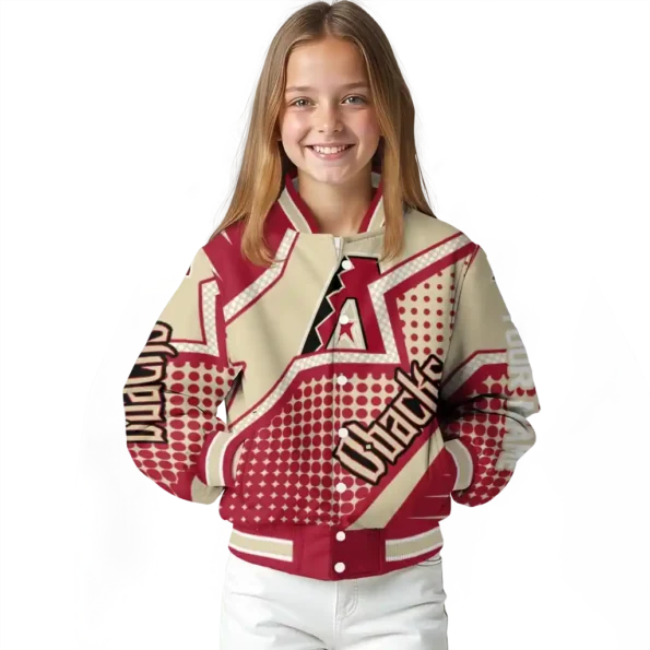 custom arizona diamondbacks star burst red varsity jacket top rated