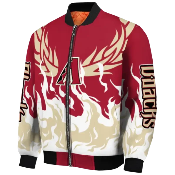 custom arizona diamondbacks winged blaze red white bomber jacket best selling.webp